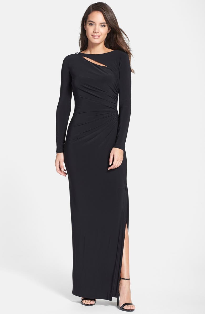Lauren Ralph Lauren Cutout Matte Jersey Gown, Main, color,