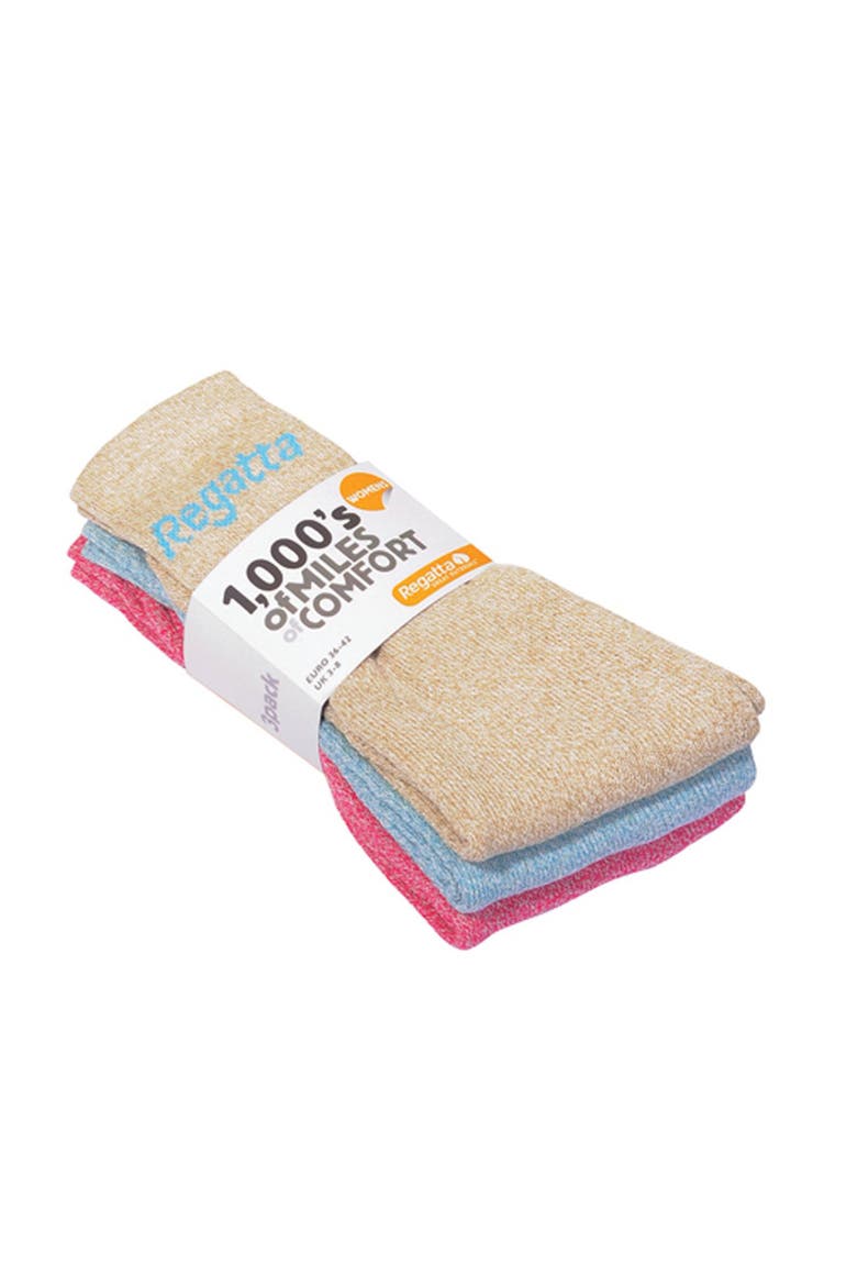 Great Outdoors Marl Effect Socks, Alternate, color, Bright Blush Marl