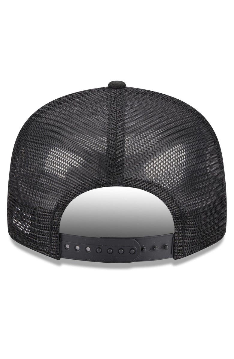 New Era Men's New Era Black Cleveland Cavaliers Classic 9FIFTY Trucker Snapback Hat, Alternate, color, 