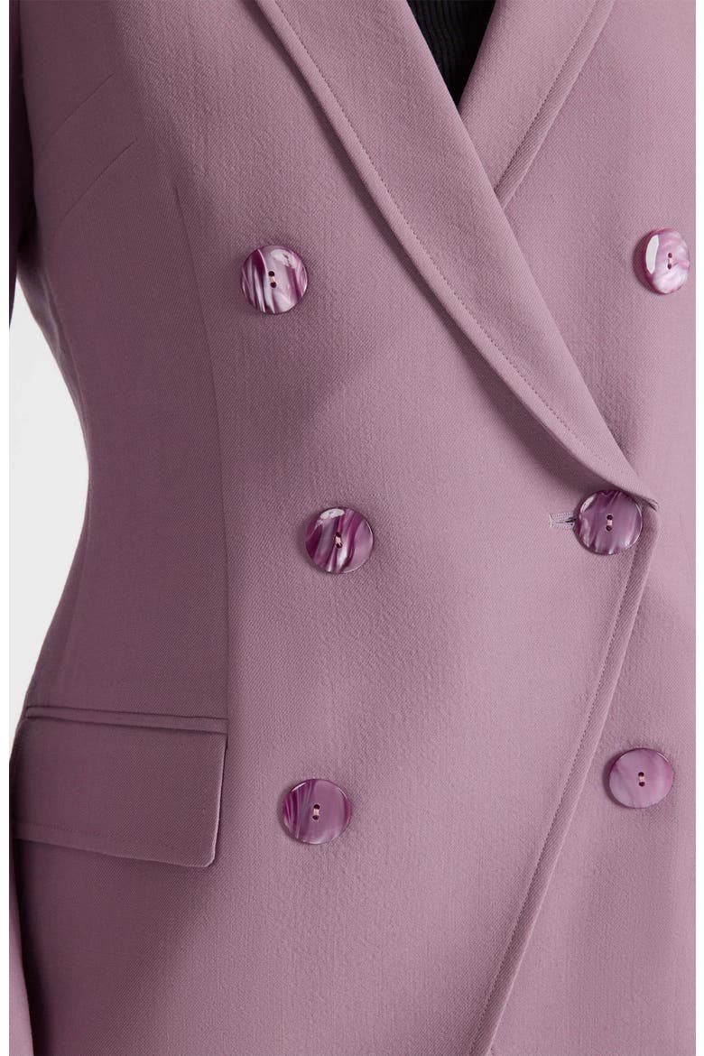 Paco Double-Breasted Six-Button Jacket in Wool Stretch, Alternate, color, DUSTY LILAC