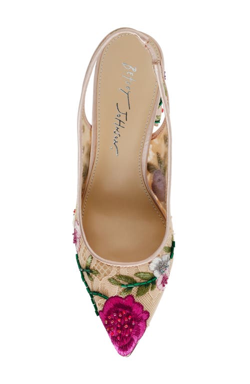 Betsey Johnson Lira Pointed Toe Slingback Pump In Multi