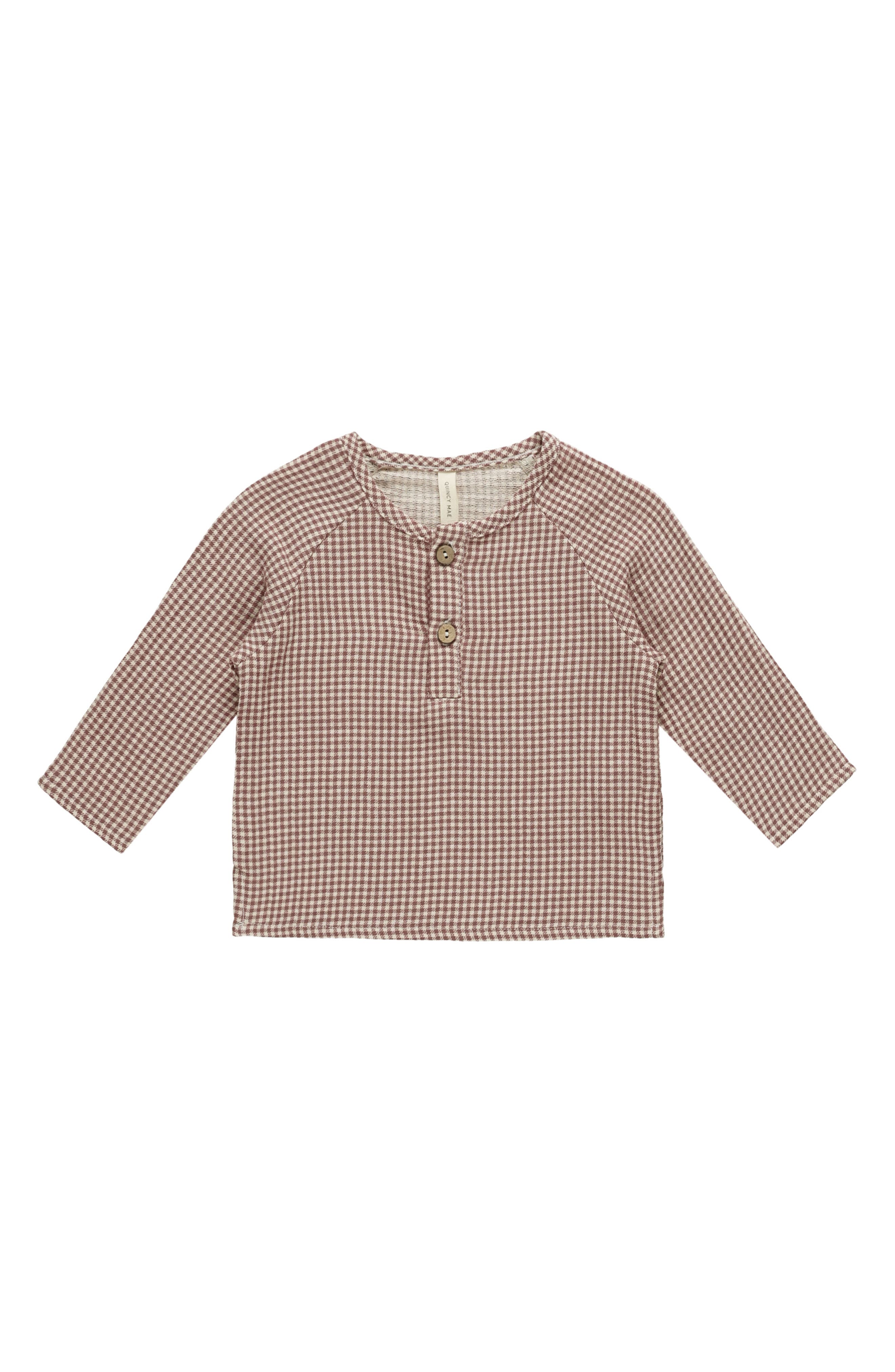 QUINCY MAE Kids' Zion Organic Cotton Henley T-Shirt