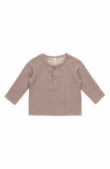 QUINCY MAE Kids' Zion Organic Cotton Henley T-Shirt