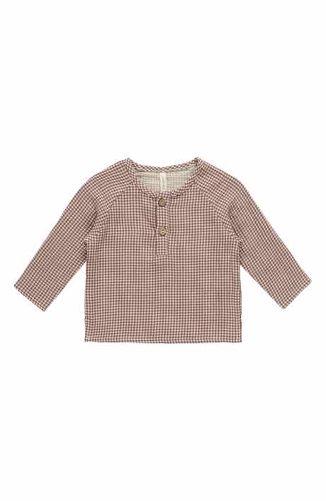 QUINCY MAE Kids' Zion Organic Cotton Henley T-Shirt