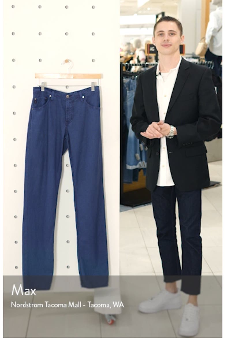 Graduate Slim Straight Leg Linen Blend Pants video