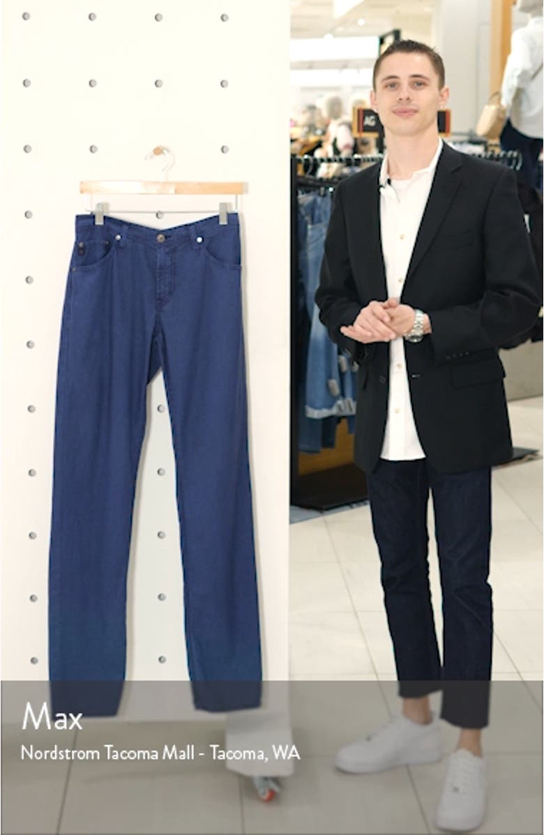 Graduate Slim Straight Leg Linen Blend Pants, sales video thumbnail