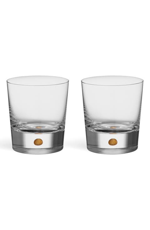 Intermezzo Gold Set of 2 Double Old Fashioned Glasses