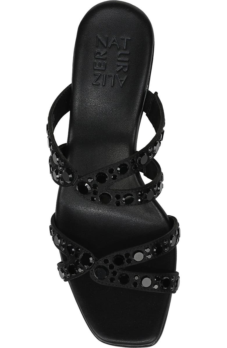 Naturalizer Kimi Slide Sandal, Alternate, color, Black Satin