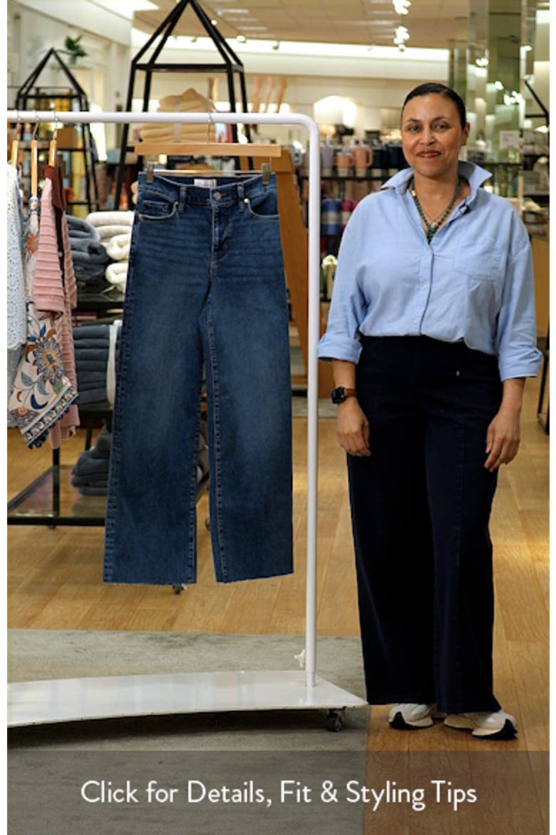 Le Slim High Waist Raw Hem Palazzo Jeans video