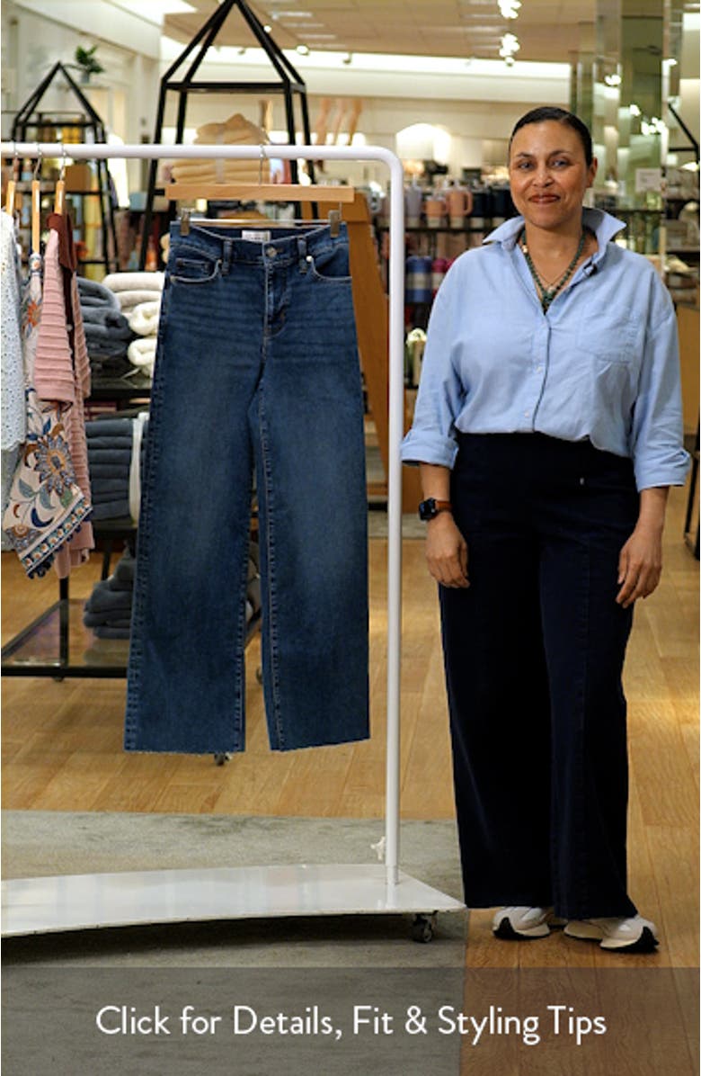 Le Slim High Waist Raw Hem Palazzo Jeans, sales video thumbnail