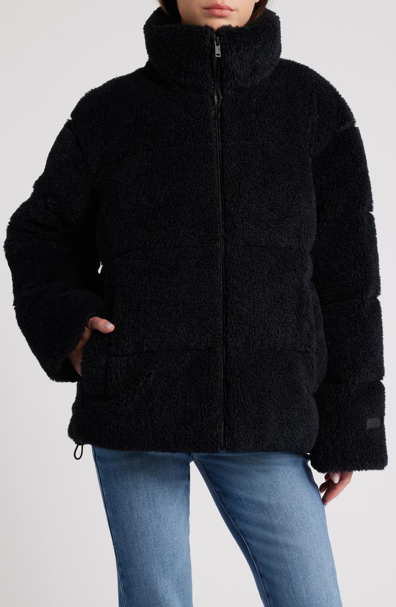 UGG<sup>®</sup> Emmalyn UGGfluff Puffer Jacket, Main, color, Tar