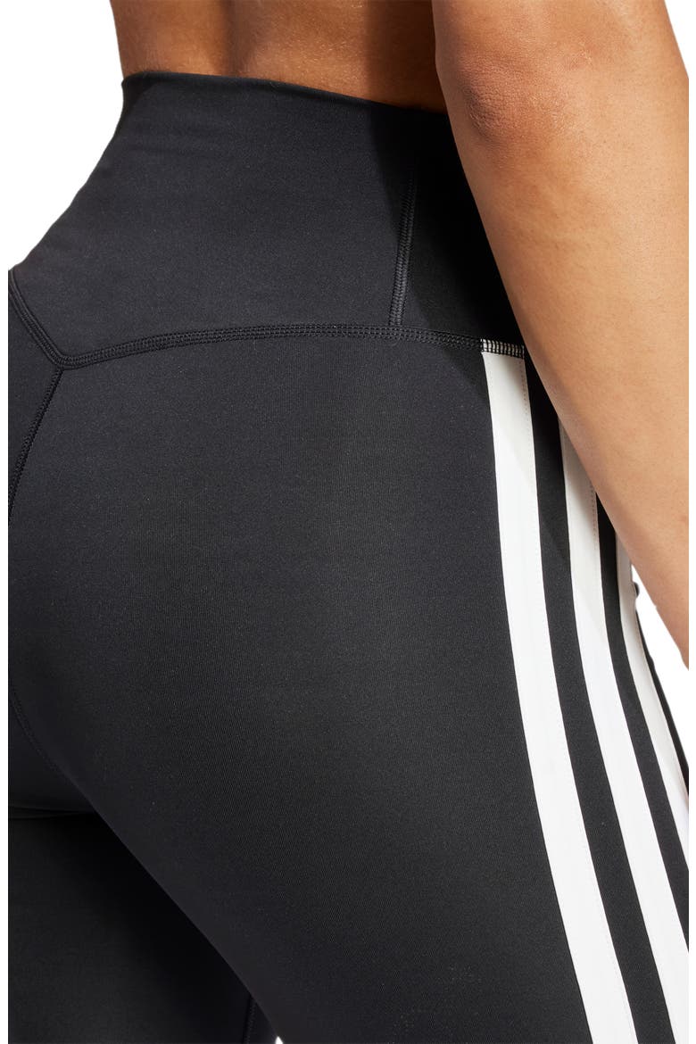 Essentials 3-Stripes Performance Bike Shorts, Alternate, color, BLACK/ WHITE