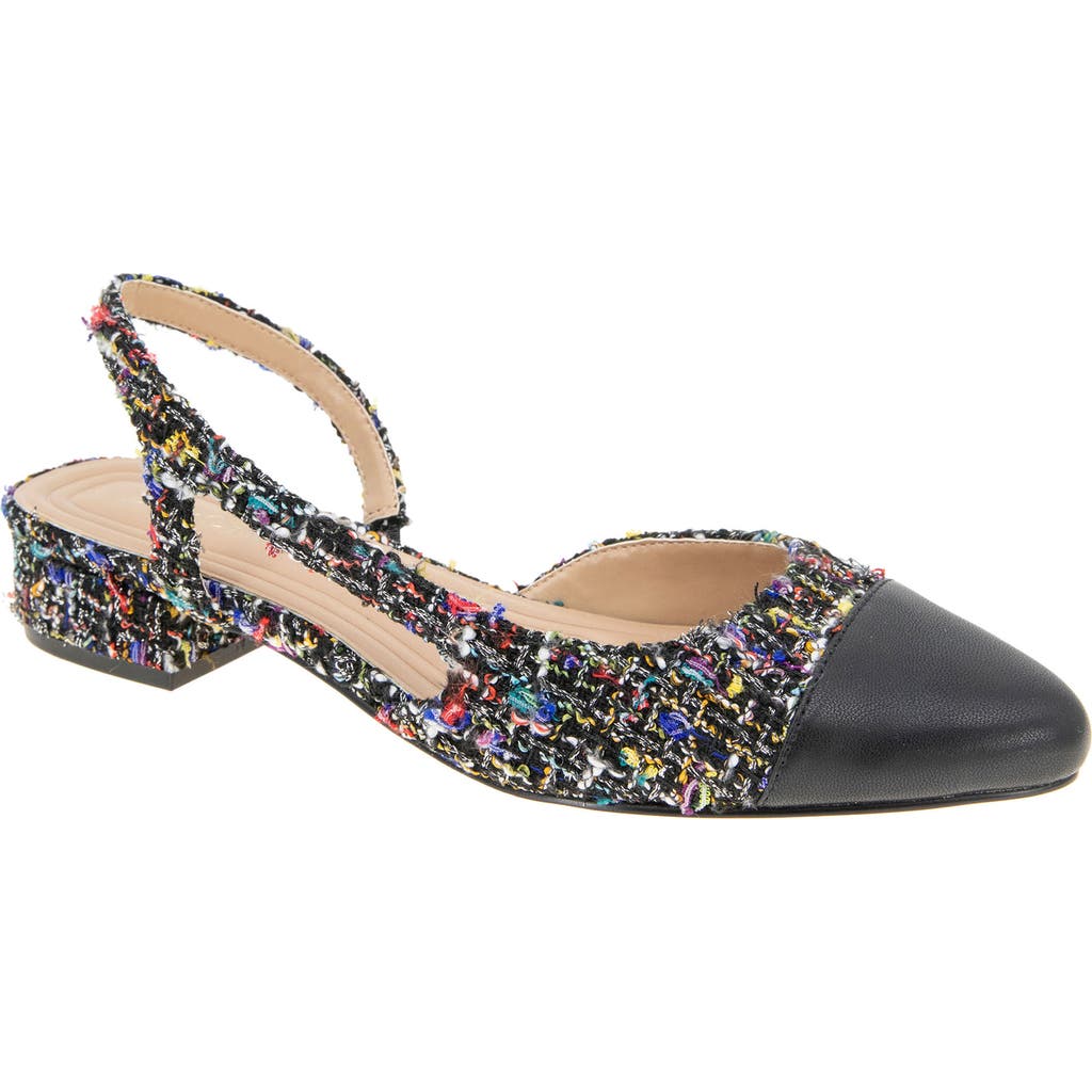 Bcbgeneration Women's Tillie Cap Toe Slingback Block Heel Pumps In Multi Boucle