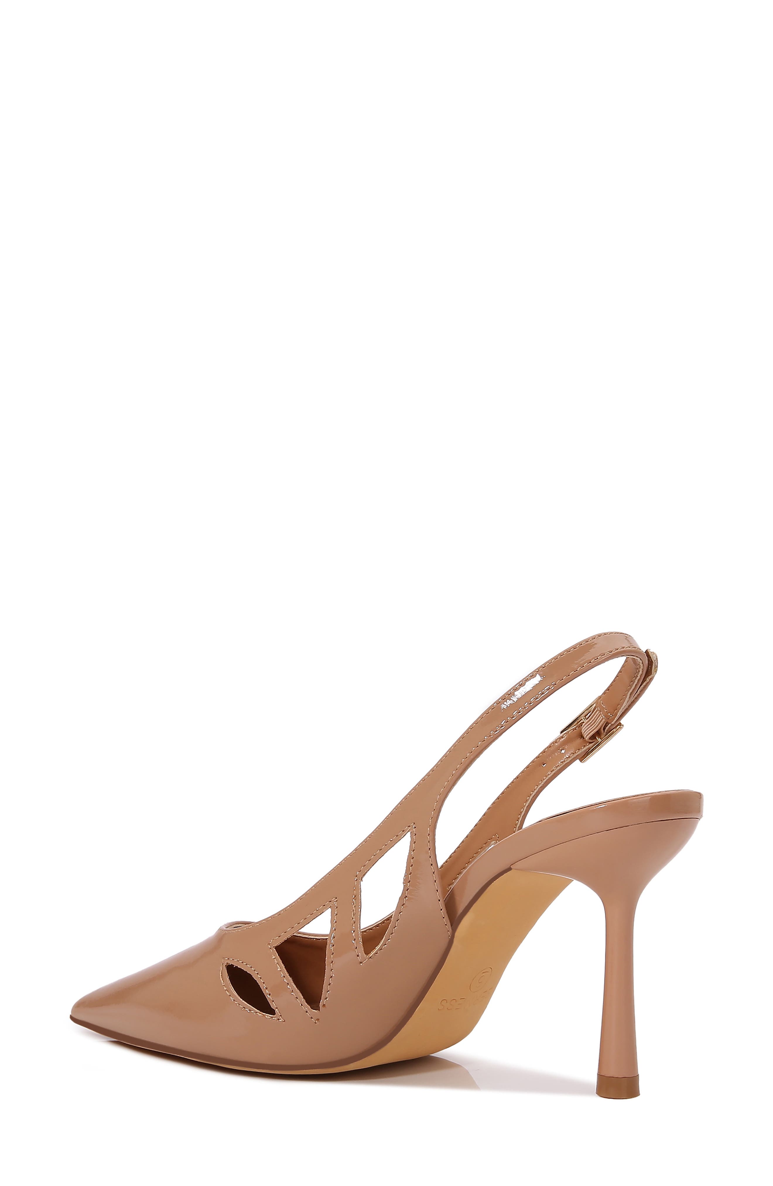 Cinder Pointed Toe Slingback Pump, Alternate, color, CAMEL