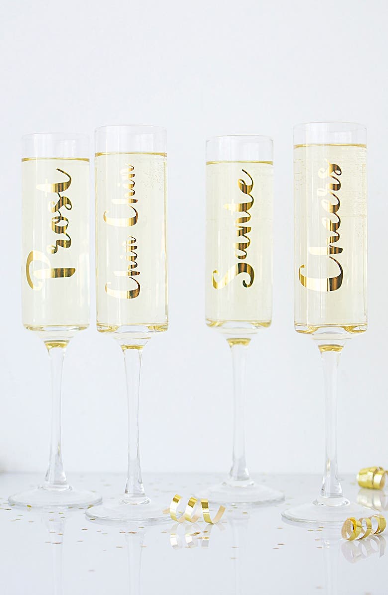 Cathy's Concepts 'Cheers' Champagne Flutes, Alternate, color,
