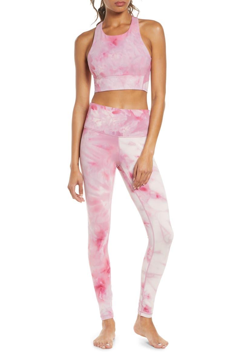 Spray Dye High Waist Leggings, Alternate, color, BURGUNDY BEAUTY- PURPLE FAIR