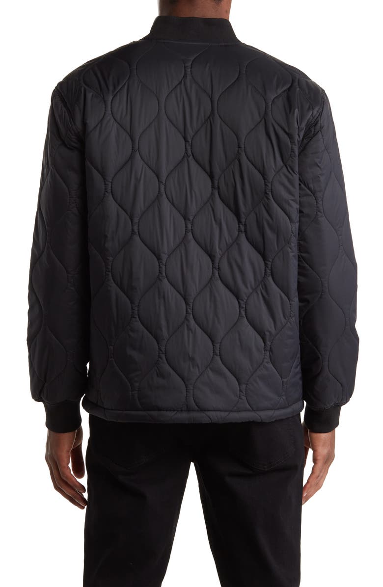 14th & Union Quilted Bomber Jacket, Alternate, color, Black