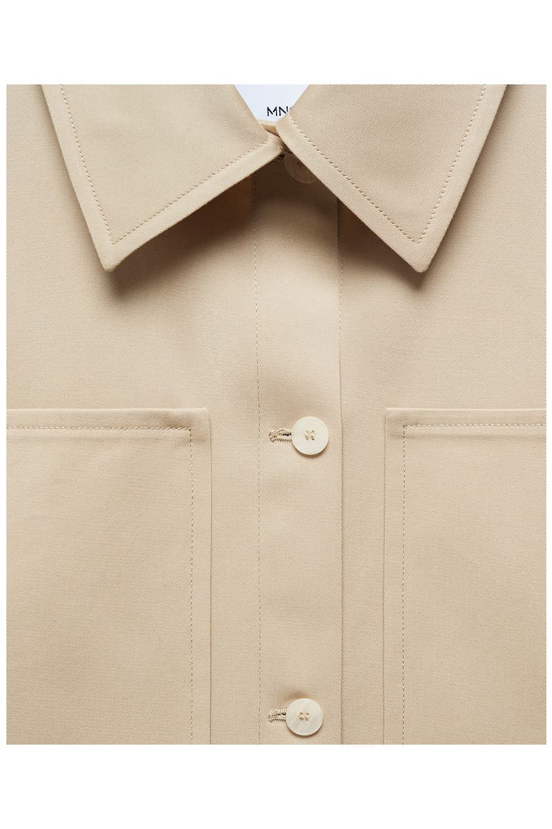 Oversize Cotton Overshirt, Alternate, color, BEIGE