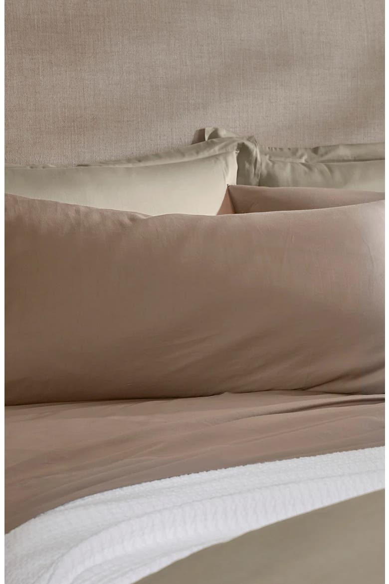 Signature Hemmed Sheet Set, Alternate, color, WALNUT