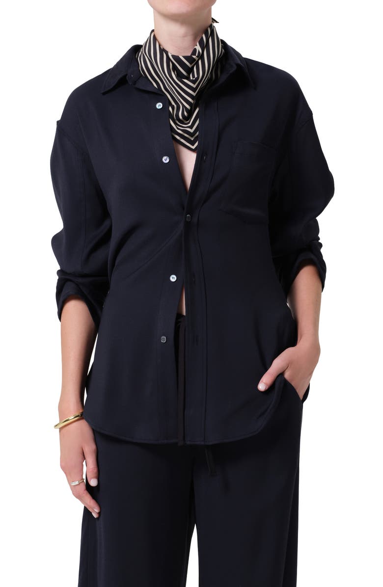 Citizens of Humanity Kayla Oversize Button-Up Shirt, Main, color, Navy