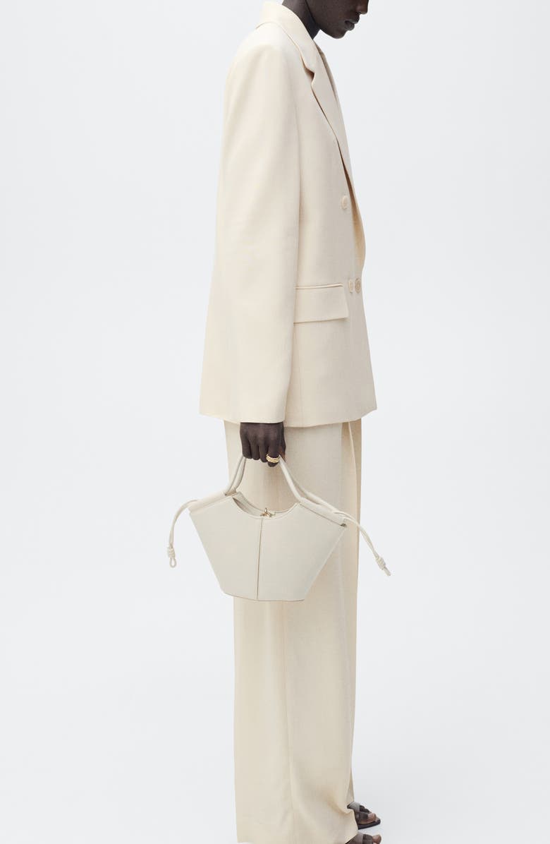 MANGO Suki Double Breasted Blazer, Alternate, color, Yellow