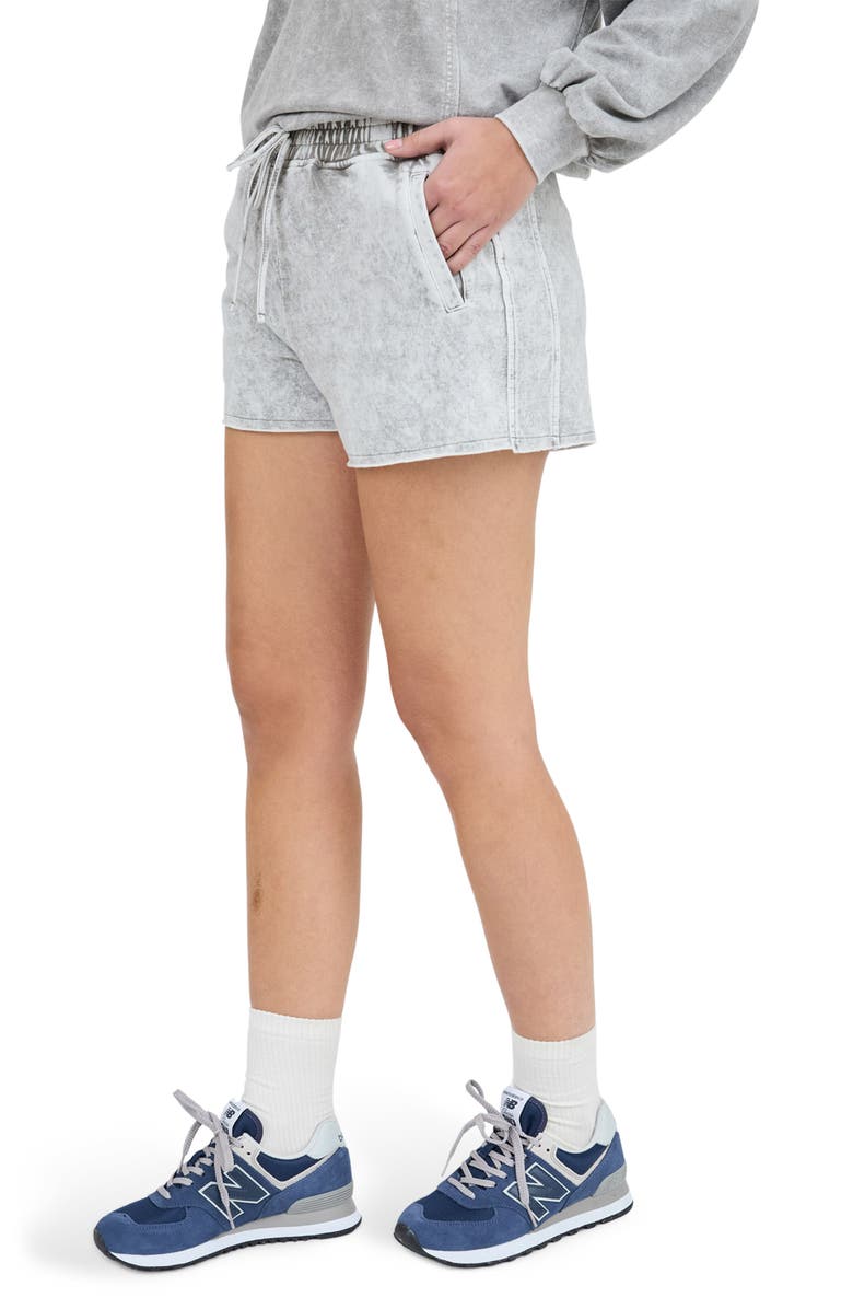 Blu Pepper Acid Wash Drawstring Shorts, Alternate, color, 