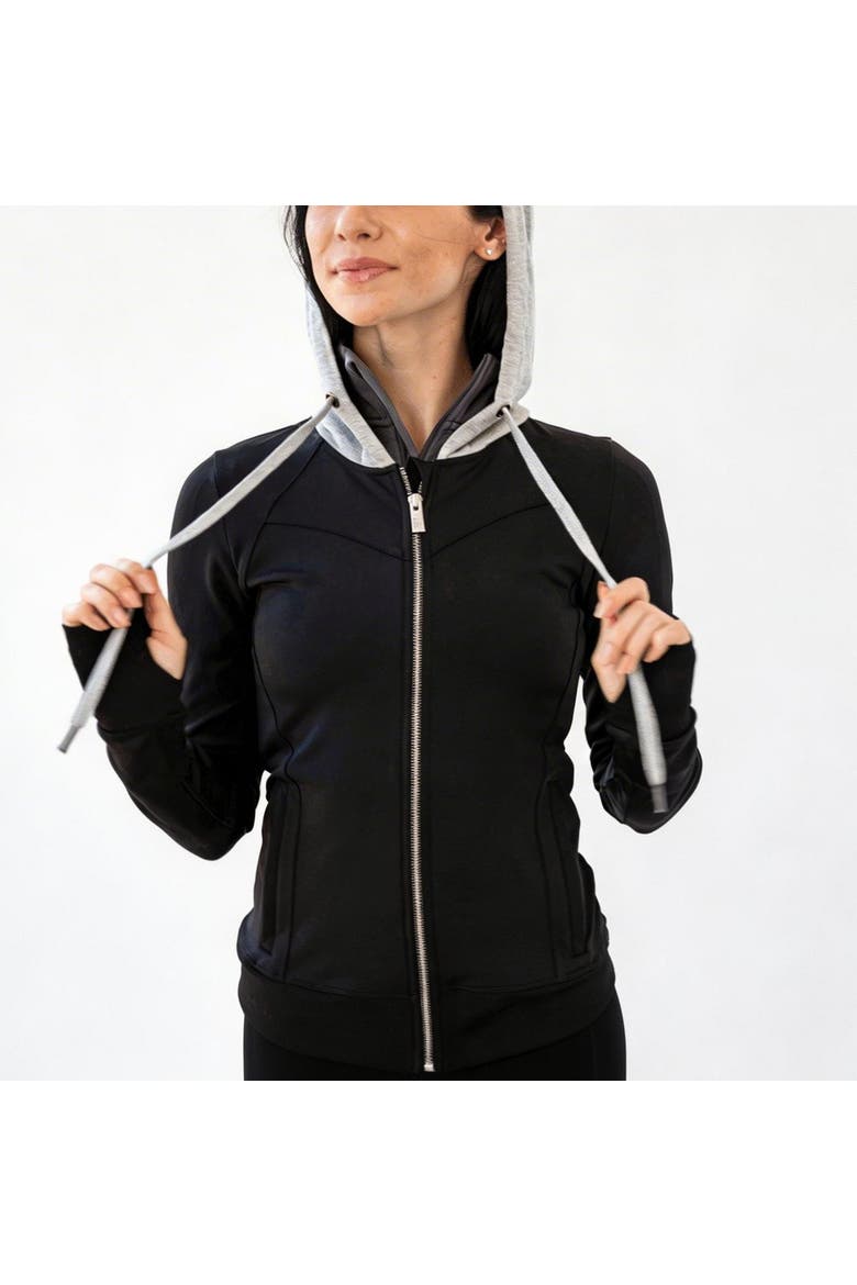 Com-pressi-on Me Hoodie, Main, color, Black And Grey