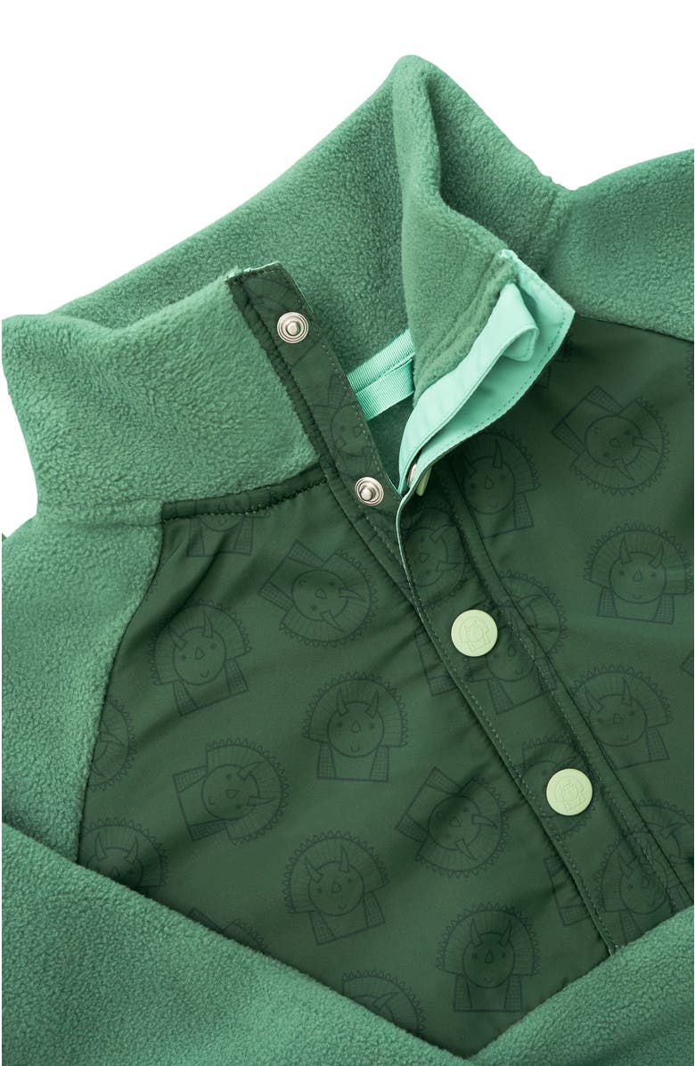Roarsome Fleece Zip Up, Alternate, color, Green