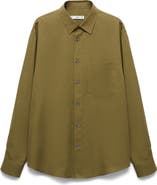 MANGO Relaxed Fit Button-Up Shirt