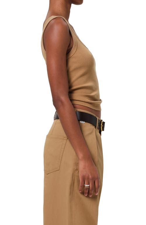 Citizen Of Humanity Citizens Of Humanity Faye Rib Organic Cotton Blend Crop Tank In Marcona