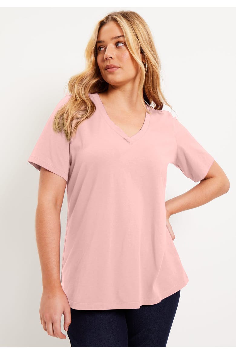 Short-Sleeve V-Neck One + Only Tee, Alternate, color, WHITE