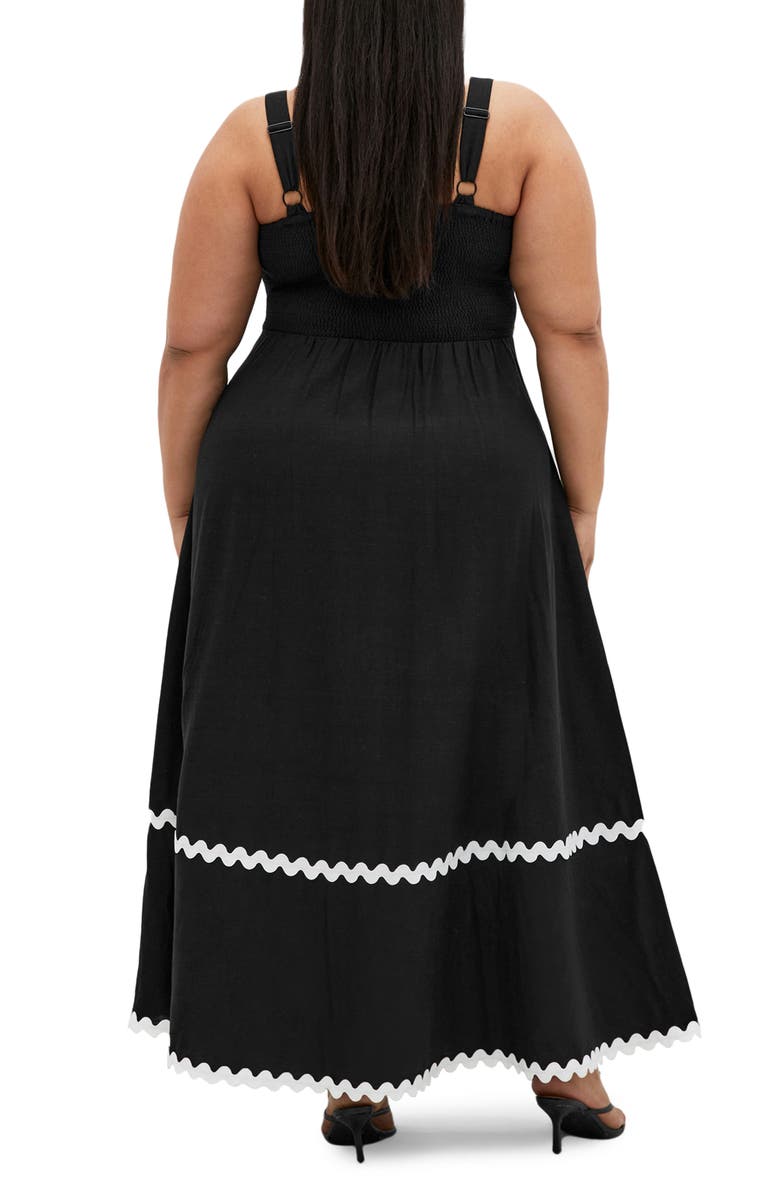 City Chic Shani Sleeveless Maxi Dress, Alternate, color, Black/ White