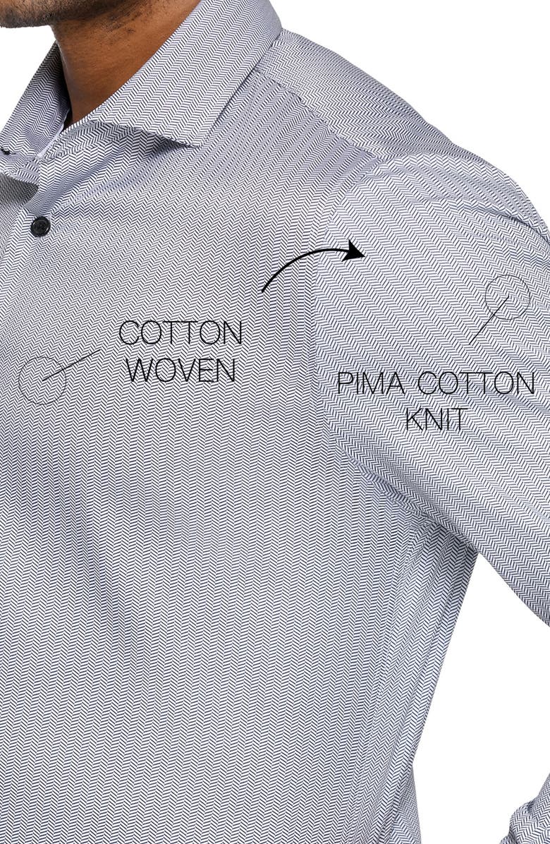 W.R.K Slim Fit Stripe Duo Reworked Cotton Dress Shirt, Alternate, color, Black/ White