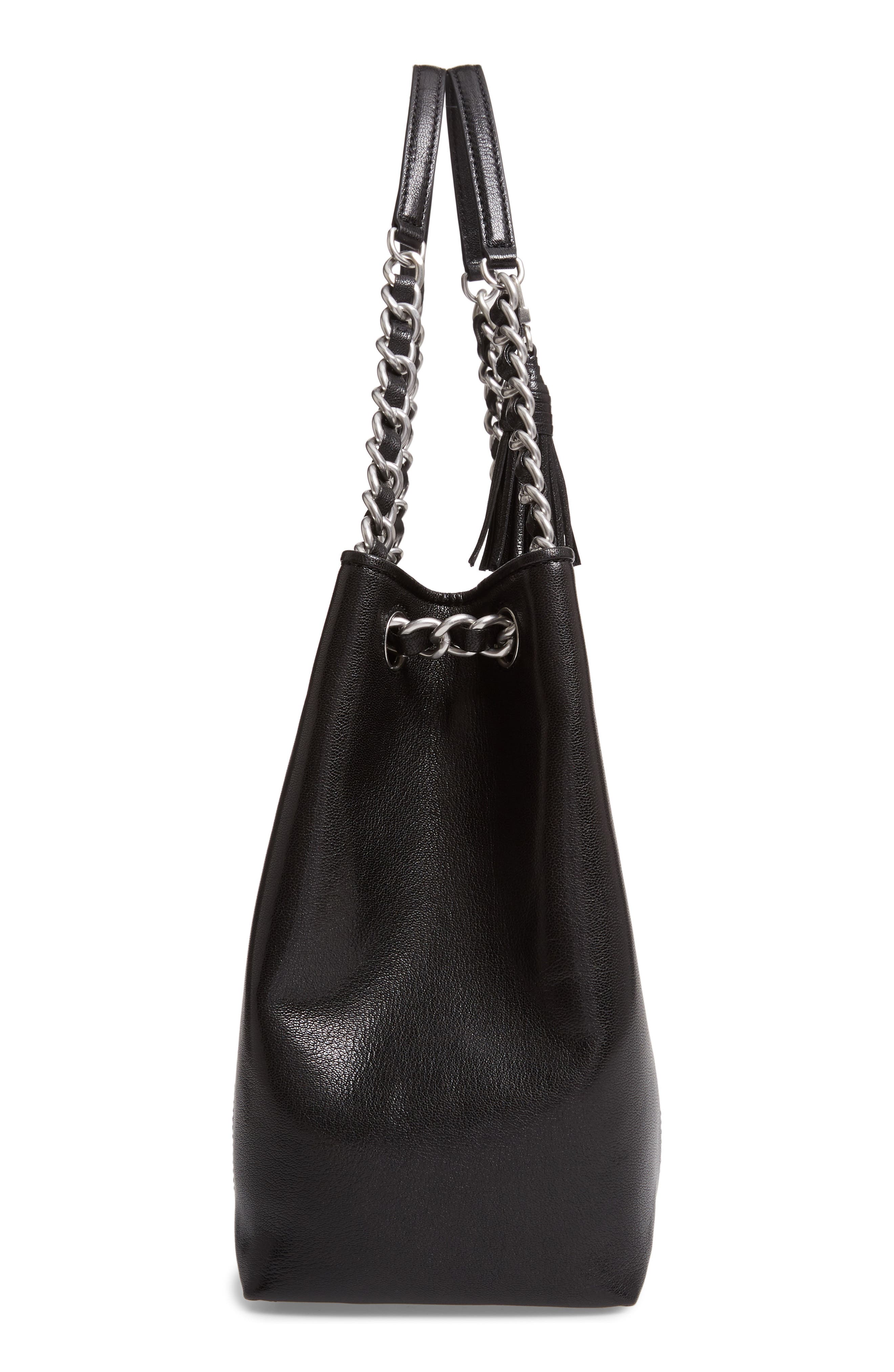 Tory Burch Fleming Distressed Leather Tote, Alternate, color, 