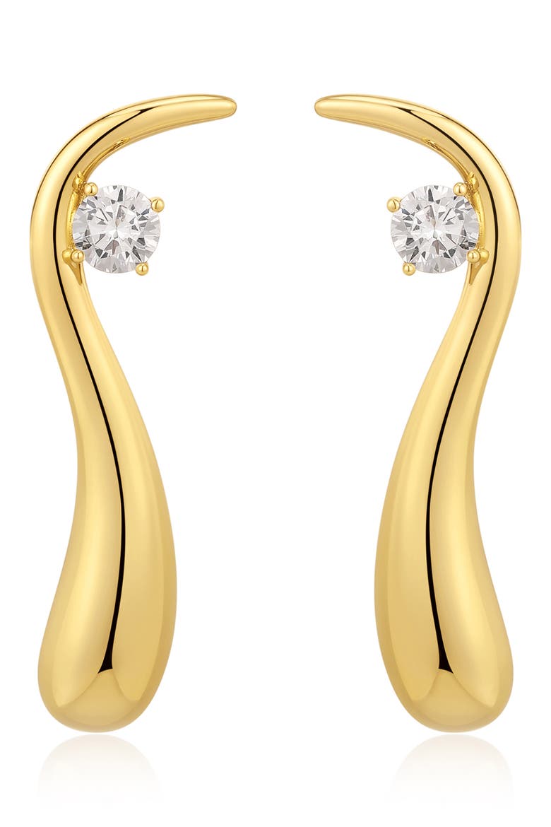 The Sly Stone Linear Drop Earrings, Main, color, GOLD