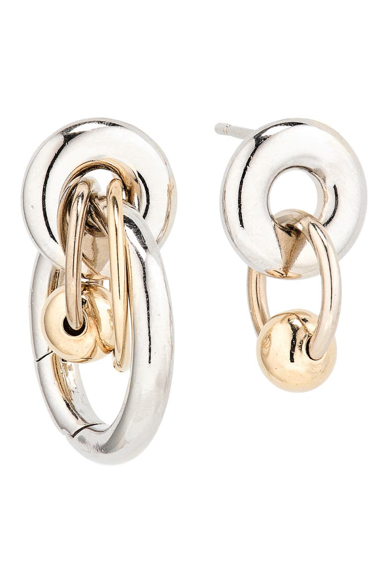 Isla Mismatched Earrings, Alternate, color, GOLD N PALLADIUM