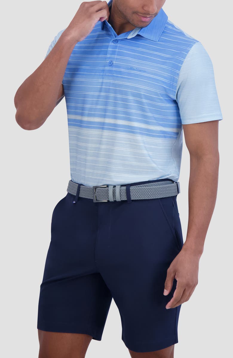 Ben Sherman Ombré Mélange Stripe Print Stretch Tech Polo, Alternate, color,