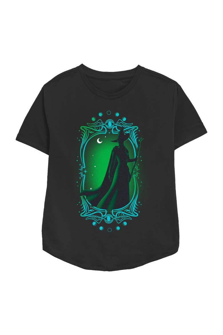 Women's Wicked Elphaba Silhouette Frame  Graphic T-Shirt, Main, color, Black