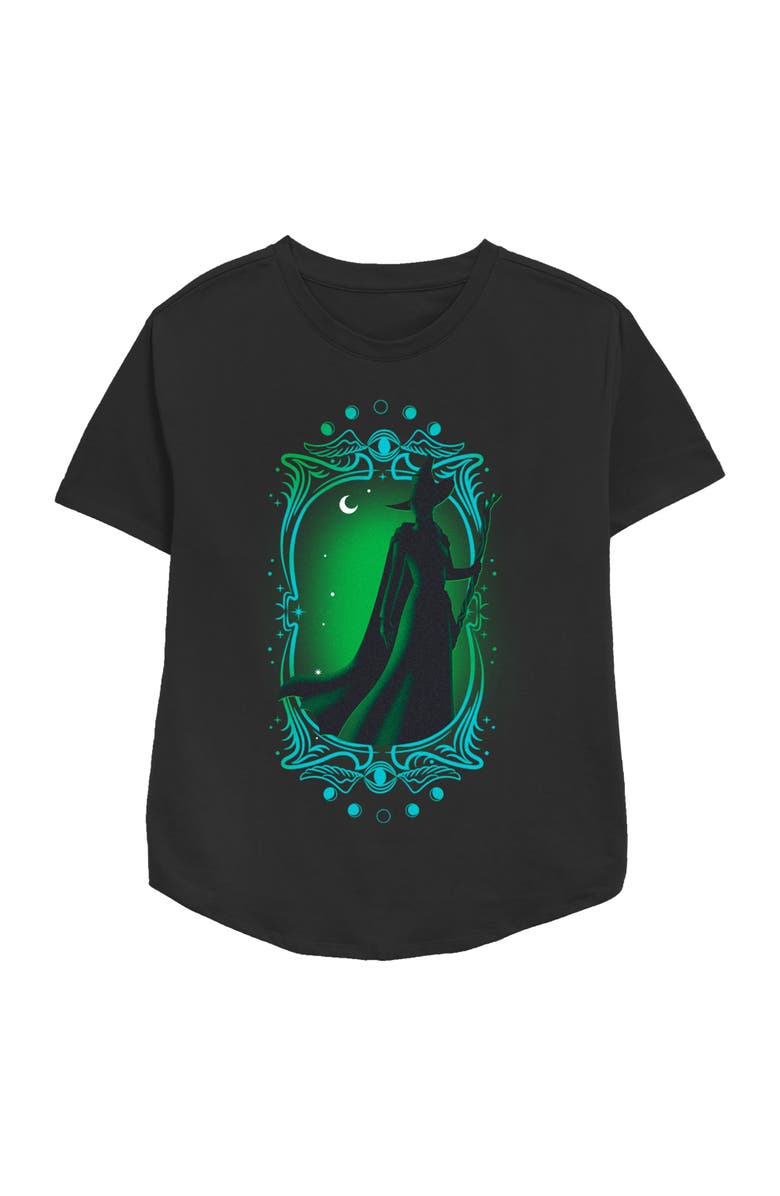 Wicked Women's Wicked Elphaba Silhouette Frame Graphic T-Shirt, Main, color, Black