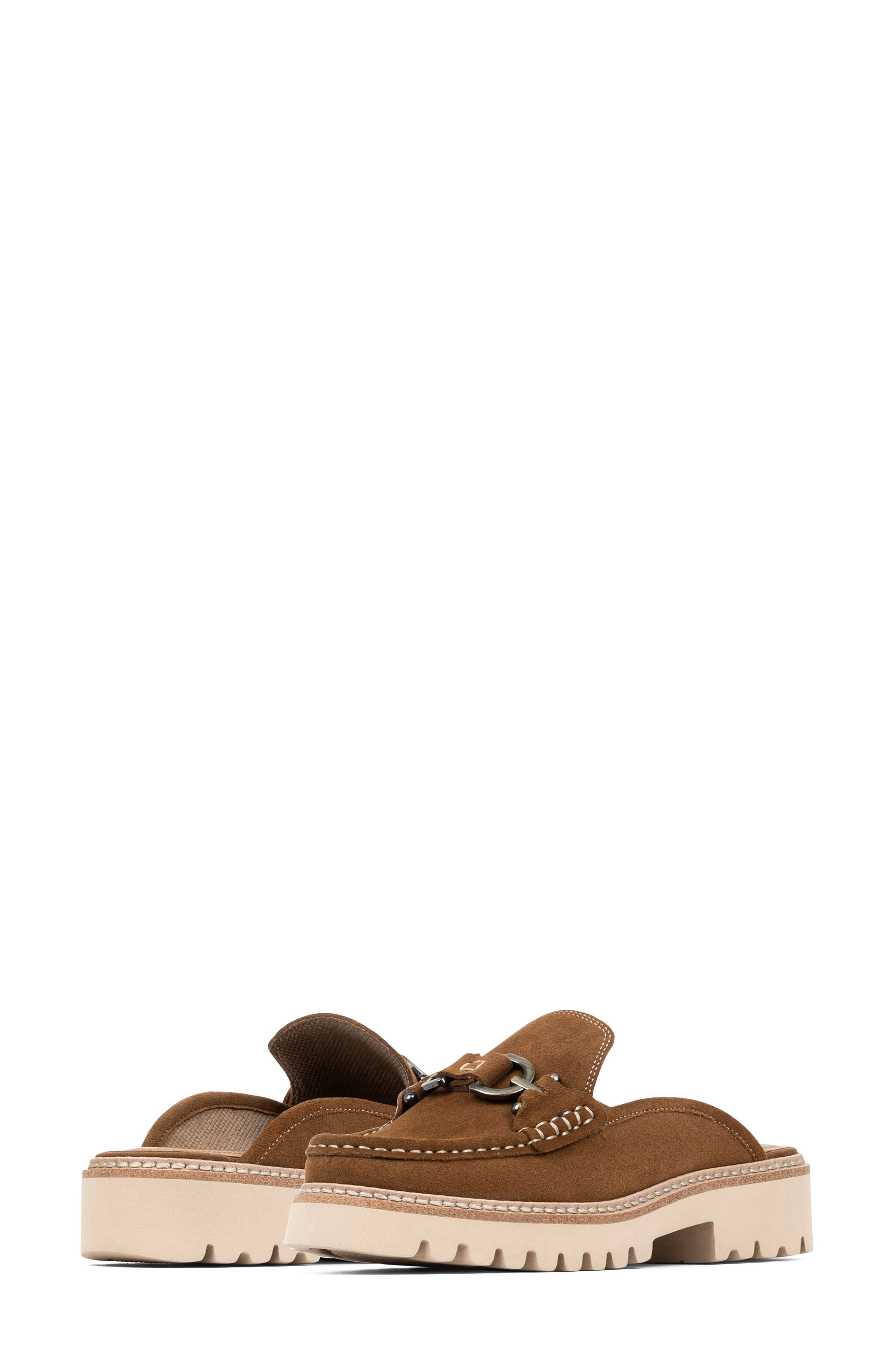 Hassie Bit Loafer Mule, Alternate, color, SADDLE