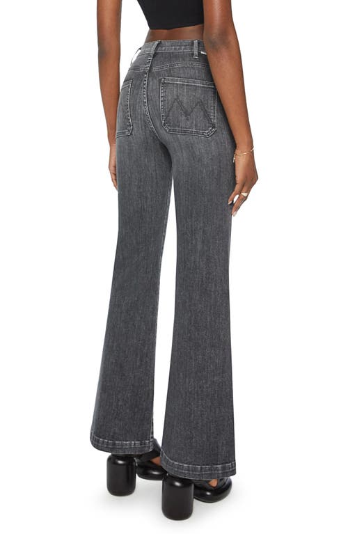 Mother The Hustler Roller Ankle Flare Leg Jeans In Gray