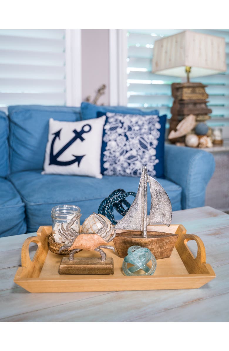 Beachcombers Small Light Blue Glass Knot, Alternate, color, Blue