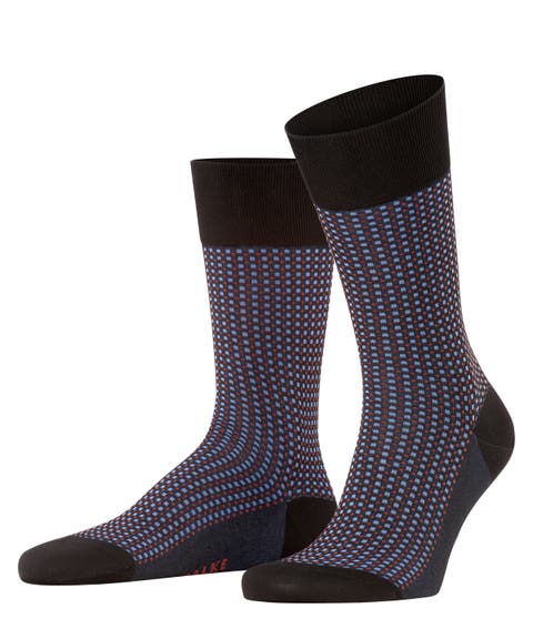 Uptown Tie Patterned Dress Socks (Men)