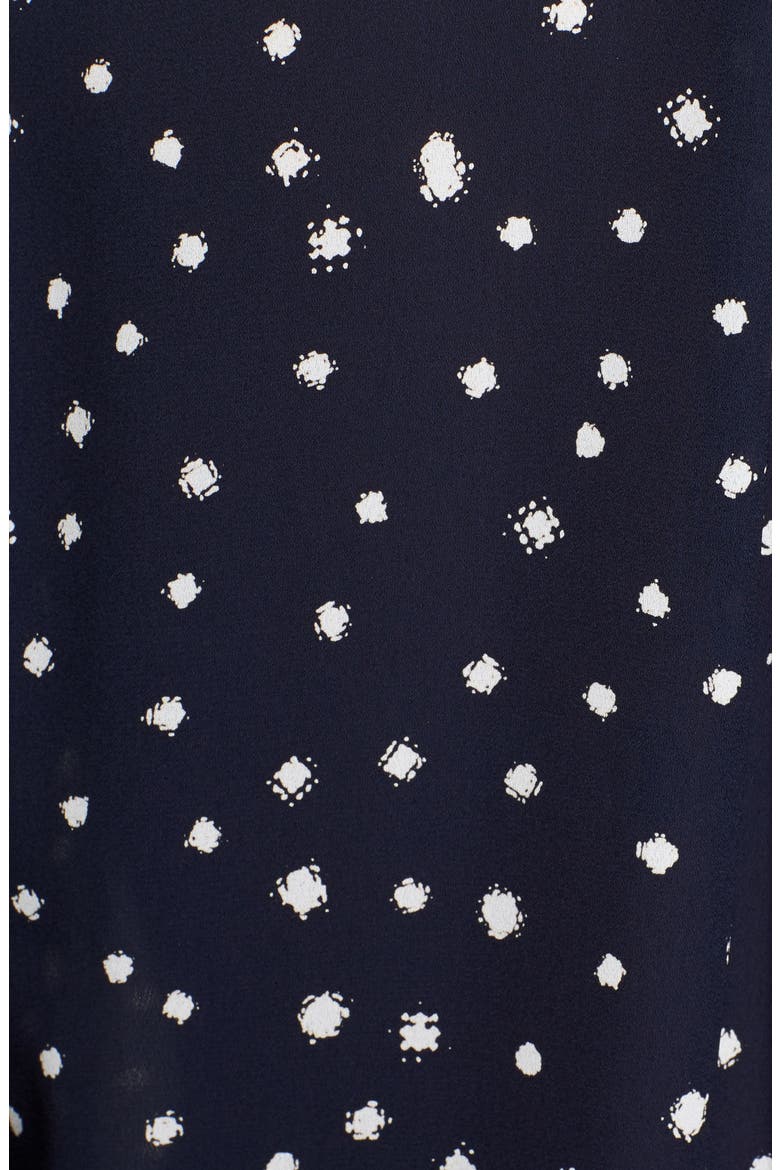 Roll Tab Sleeve Woven Shirt, Alternate, color, NAVY/ CREAM