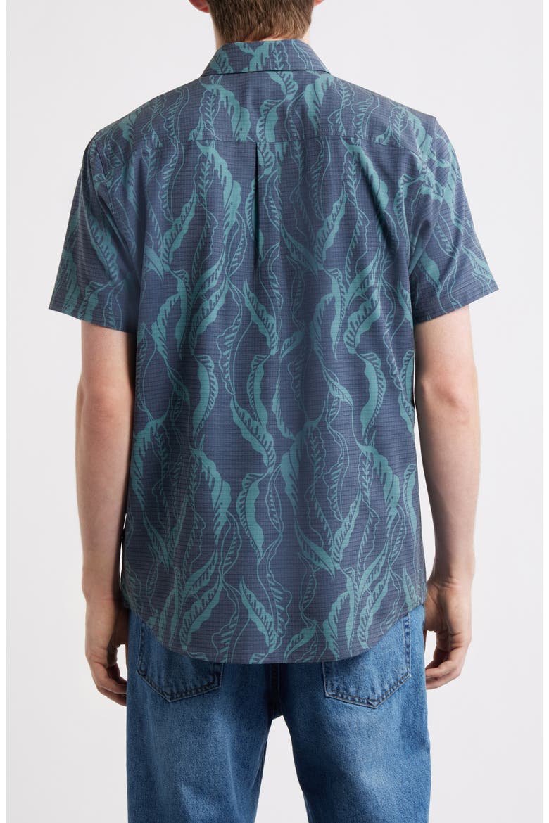 Sessions Aerotech Short Sleeve Performance Button-Up Shirt, Alternate, color, DARK NAVY