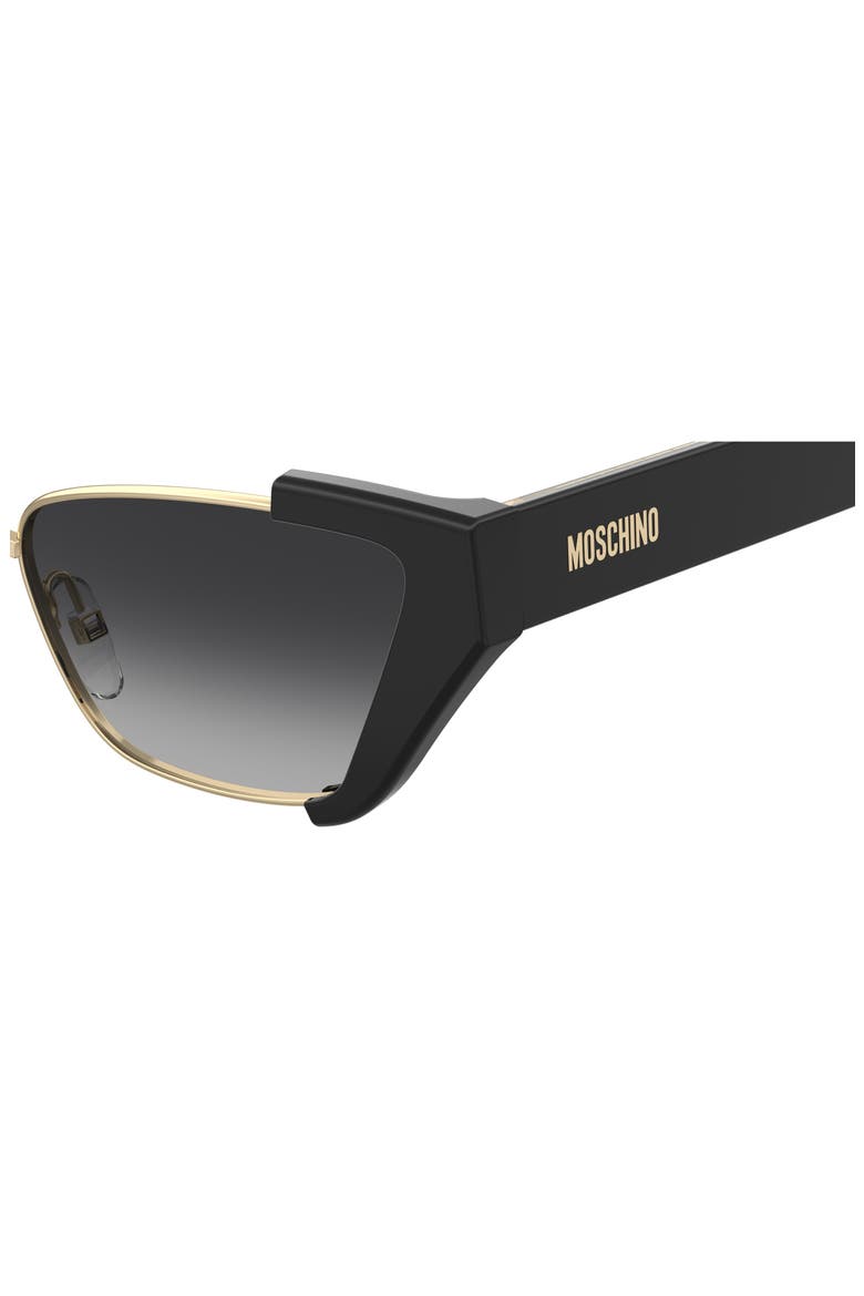 56mm Cat Eye Sunglasses, Alternate, color, BLACK GOLD/ DARK GREY SF