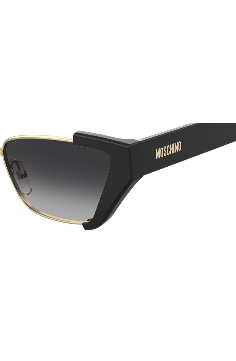 Moschino 56mm Cat Eye Sunglasses, Alternate, color, Black Gold/ Dark Grey Sf