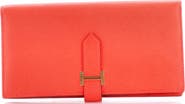 Pre-Owned Hermes Bearn Wallet Epsom Long
