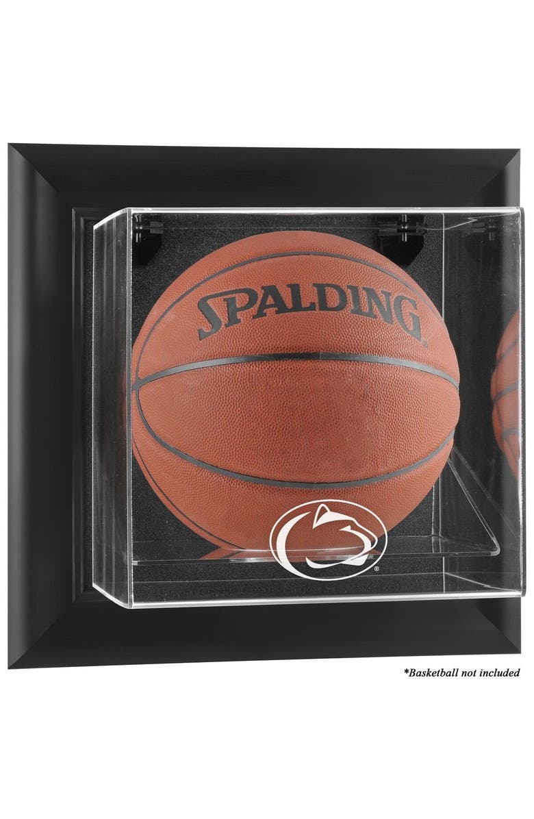 FANATICS AUTHENTIC Penn State Nittany Lions Black Framed Wall-Mountable Basketball Display Case, Main, color, 