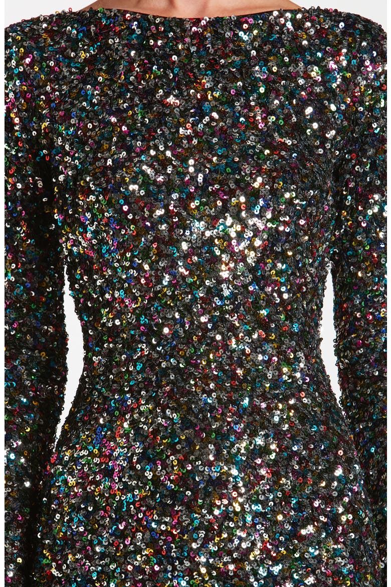 Lola Ombré Sequin Body-Con Dress, Alternate, color, CONFETTI